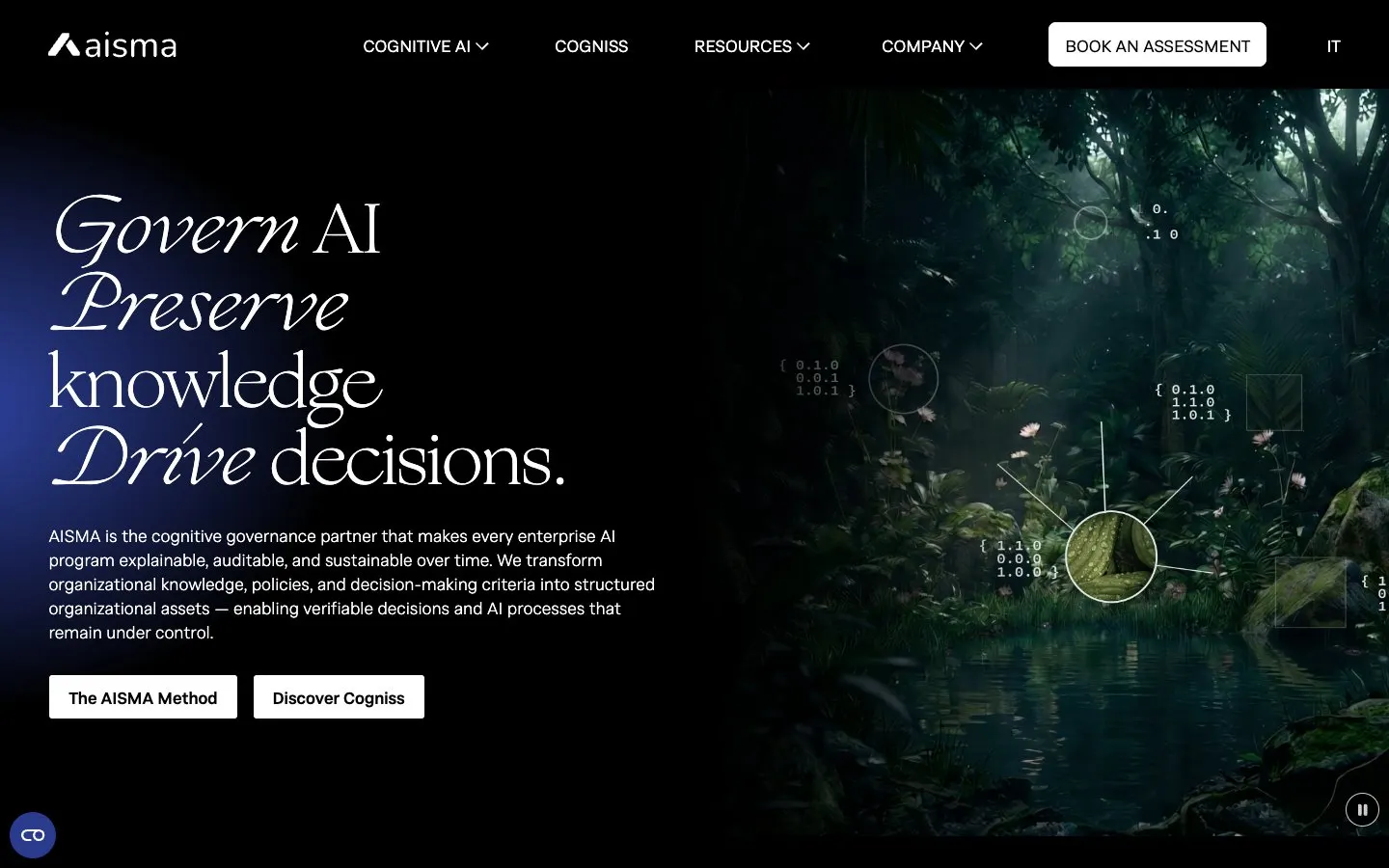 AISMA website homepage